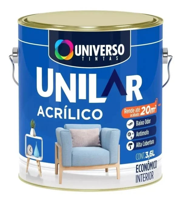 TINTA UNILAR ACRILICO 3,6L UNIVERSO