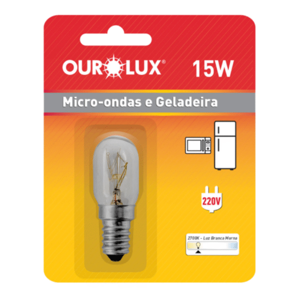 LAMPADA P/ MICROONDAS/GELADEIRA 127V/15W OUROLUX
