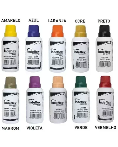 BISNAGA CORANTE LIQUIDO VERMELHO 50ML INDEFLEX